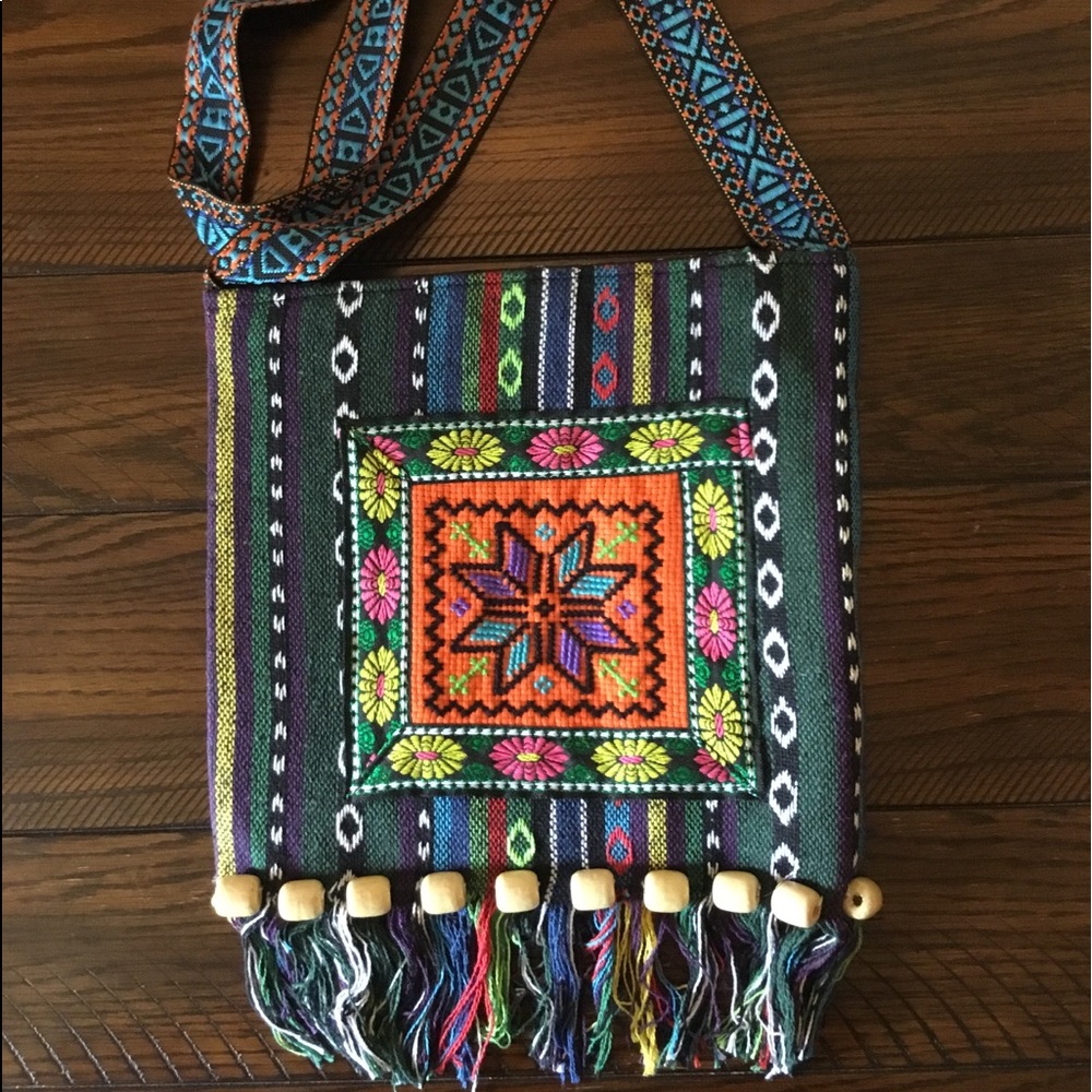 Cross Stitch Mandala Chippewa Cross Body Bag NWOT
